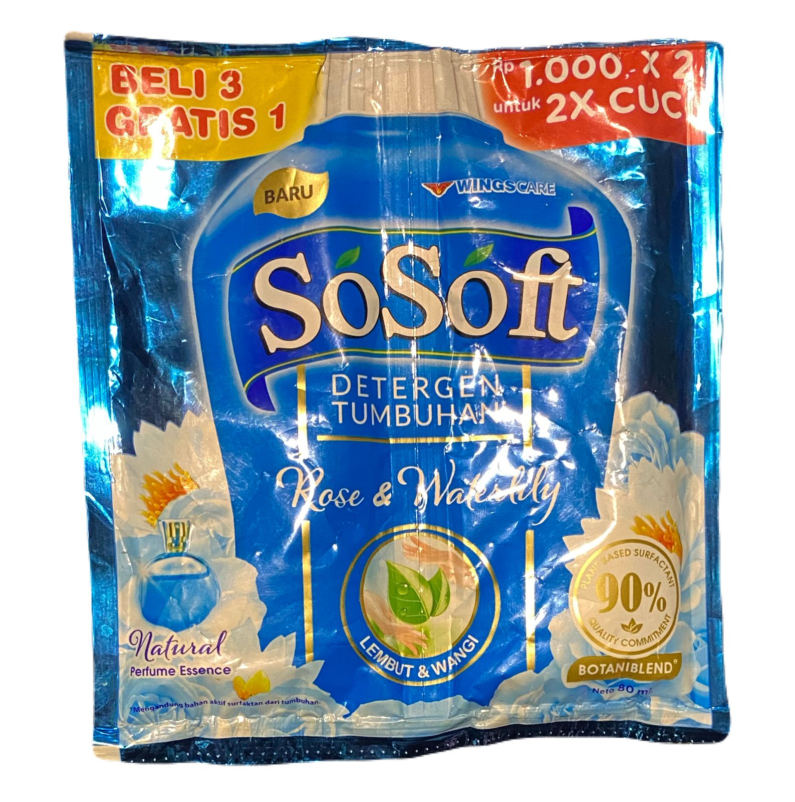 SoSoft Detergen Tumbuhan – Rose & Water Lily